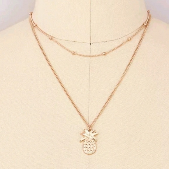 Multi-Layer Pineapple Necklace - Picture 2 of 3